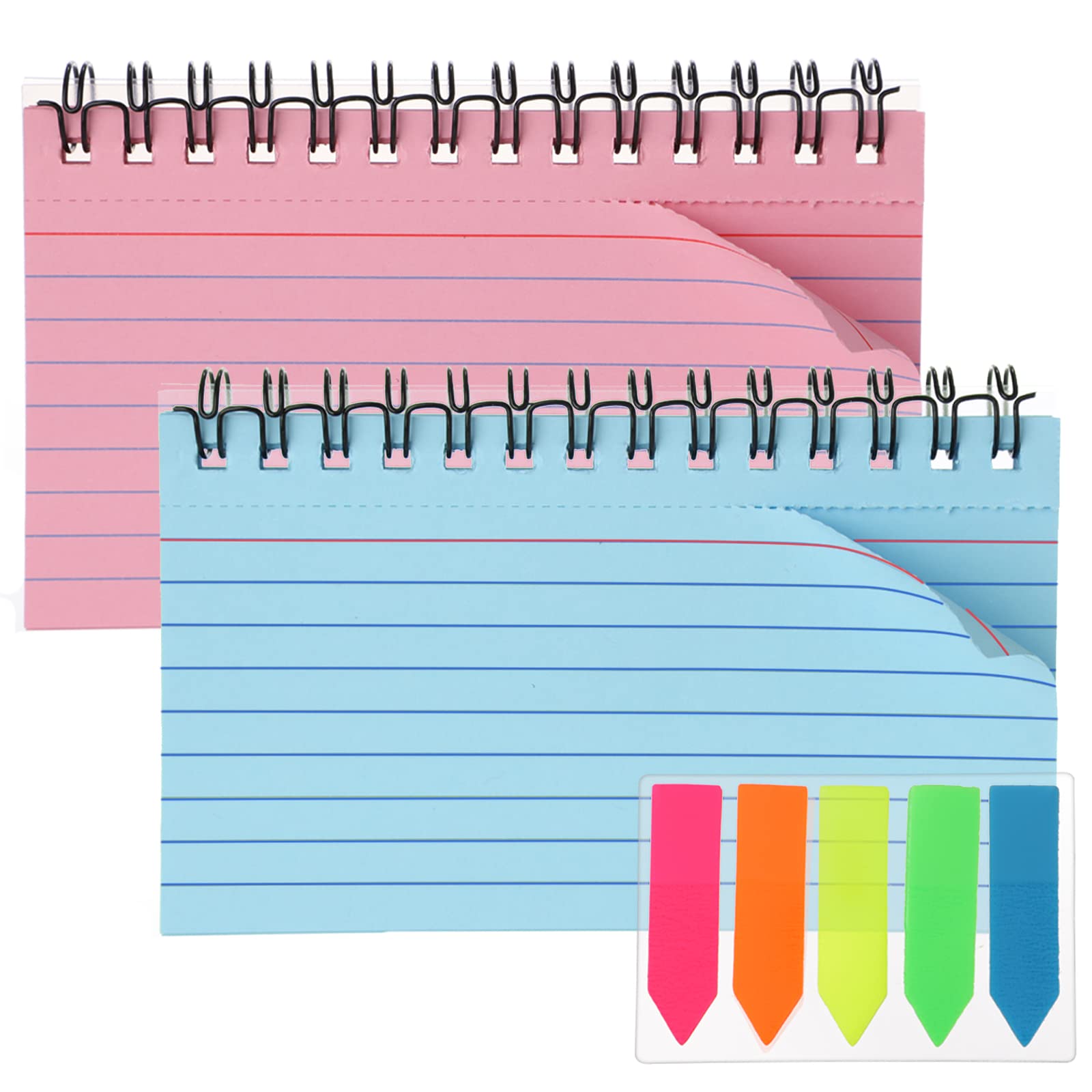 Buy Ruled Index Cards, 2 Colors Revision Cards, Cue Cards, 5x3 Inches