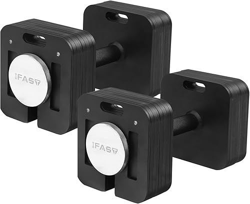 Miniatura 9 de IFAST - Mancuerna ajustable individual o juego de mancuernas individual 20LB/Dos 20LB/Individual 50LB/Dos 50LB/Individual 80LB/Dos 80LB