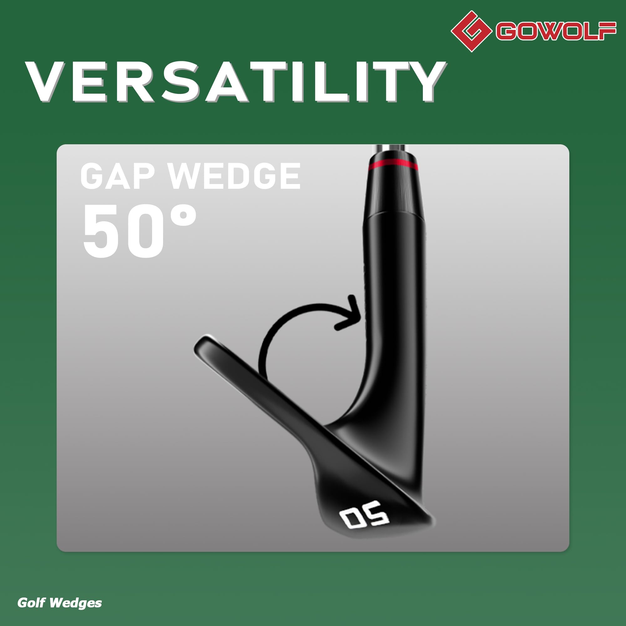 Gowolf Premium Forged Full Face Golf Wedge 50/52/54/56/58/60 Golf