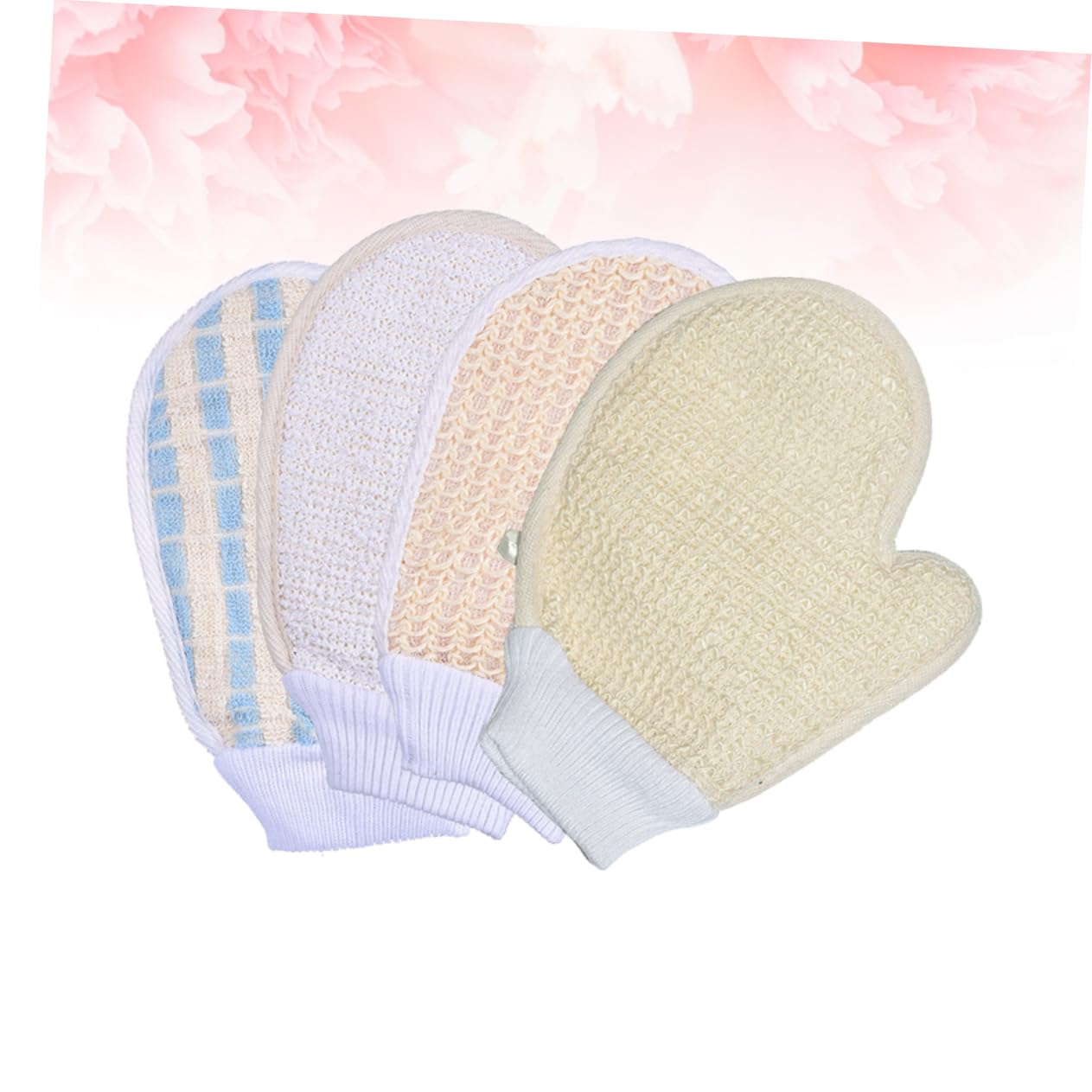 Beavorty 12piezas Guante Exfoliante De De Toalla De Baño De Plantas Para Masaje Corporal y Limpieza Profunda Para Espalda y Áreas Difíciles De Mezclados