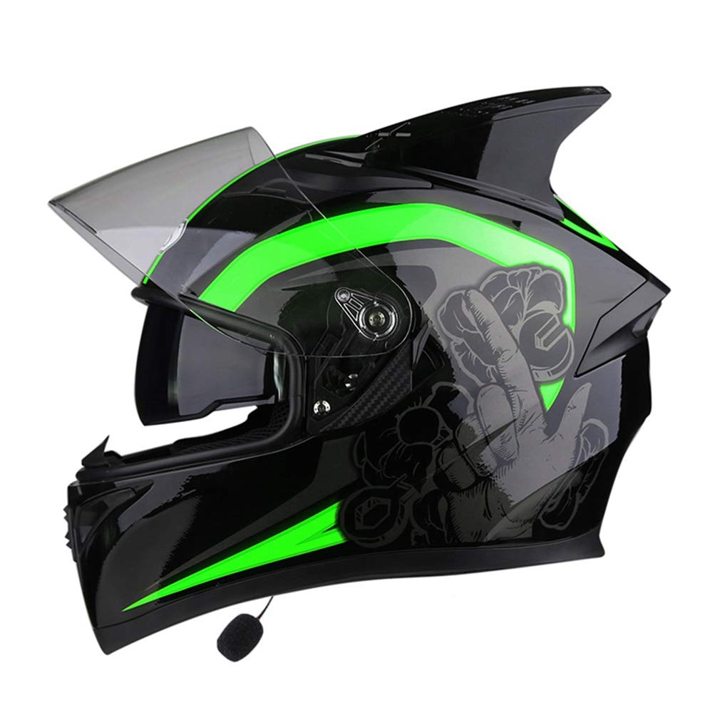 Buy Full Face Motorcycle Helmet with Bluetooth Built In Moto Helmets