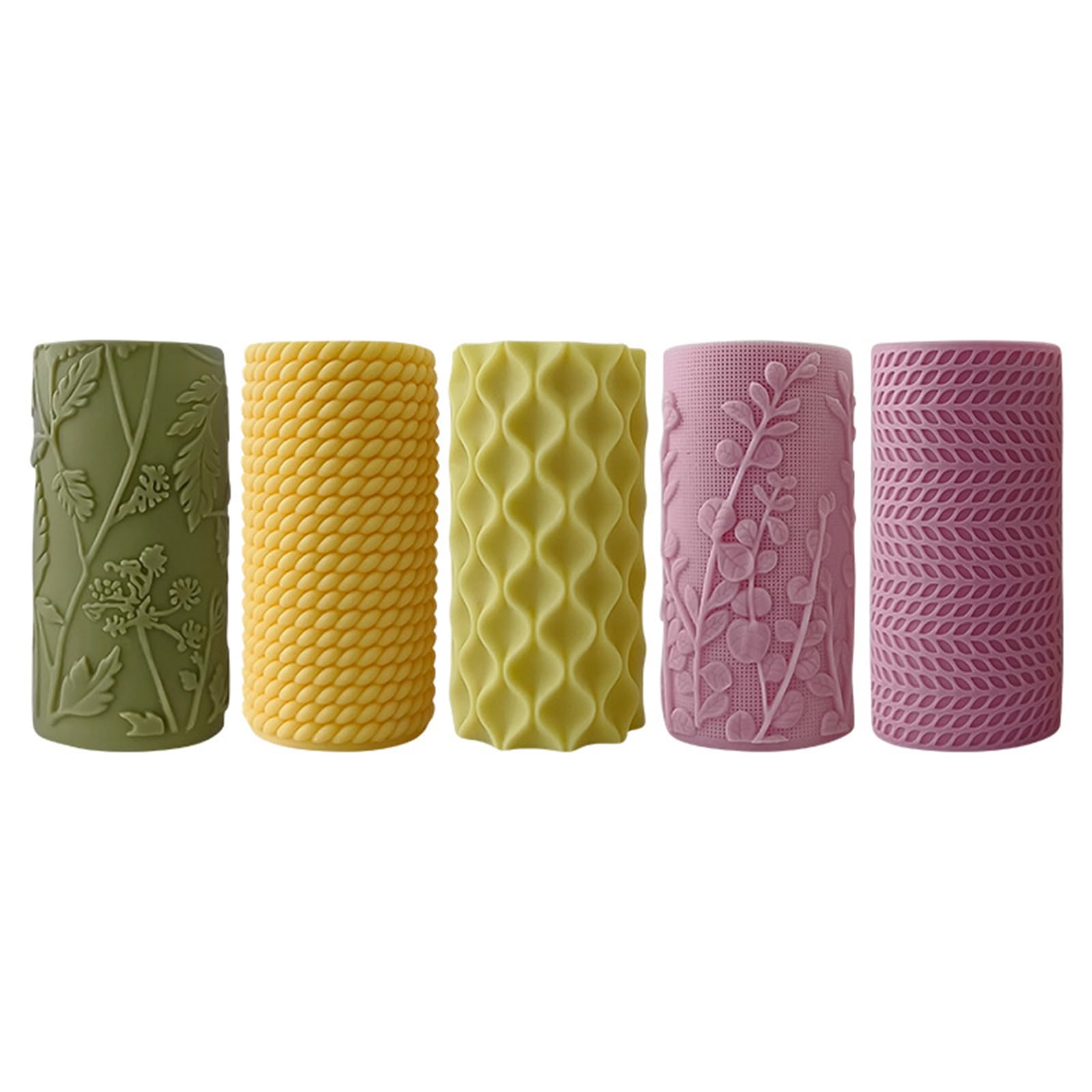Strumento multiuso in silicone a forma di stella in rilievo, per sapone, cioccolato, creazione artigianale, stella cilindrica in silicone con motivo decorativo