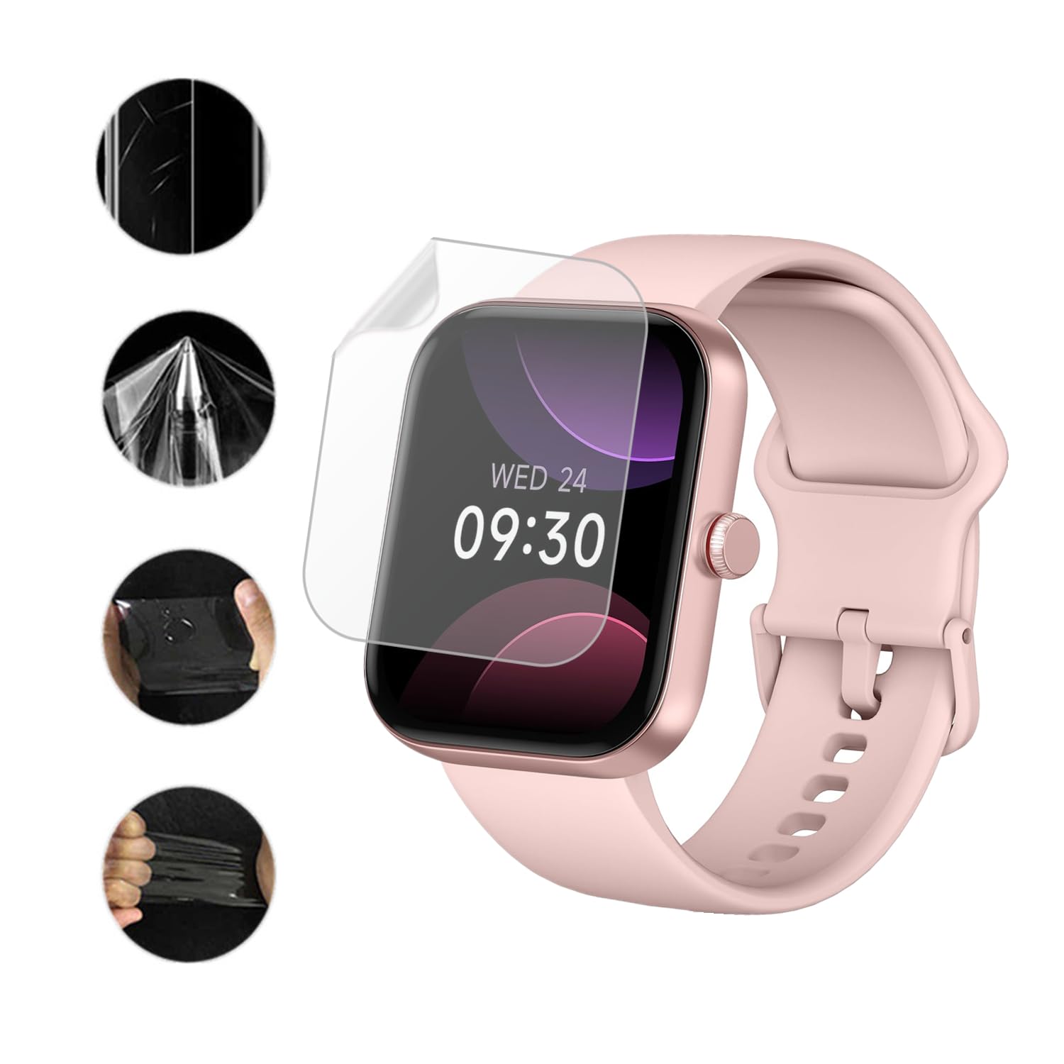 Frgnie Screen Protector Compatible with Fitpolo IDW20 Smartwatch (Pack of 6) Flexible TPU, Compatible with Yoever - Image 3