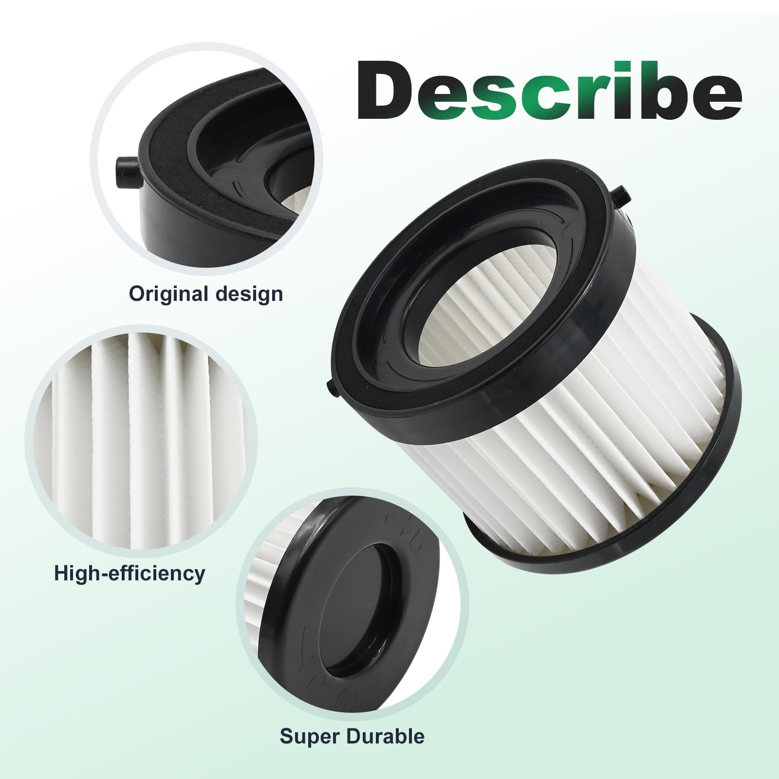Filtres HEPA Pour Aspirateur Milwaukee – Lot De 2, Compatible Modèles 0882-20 Et 49-90-0160