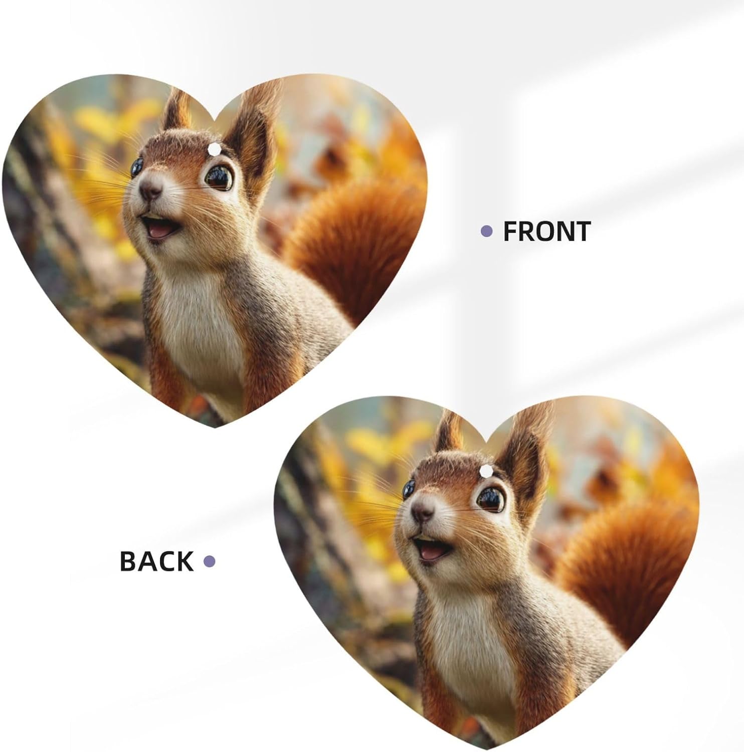 Car Air Freshener 24 PCS Funny Squirrel Hanging Car Air Fresheners Auto Interior Decor Card Freshener Strong Scented Card Lavender Cars Scents for Office Bedroom Close Drawer Heart Shape
