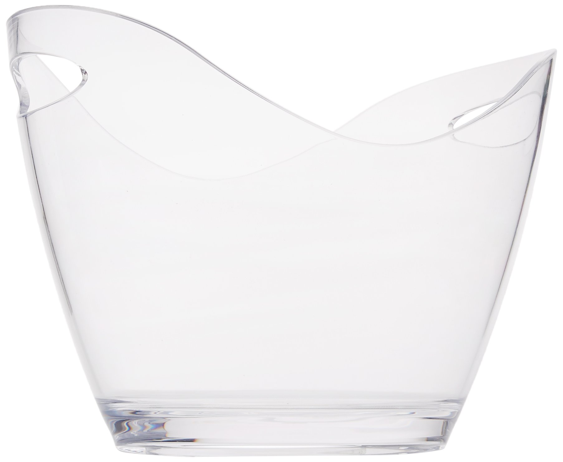 Genware NEV-PCB-S Champagne/Wine Bucket, Plastic, Small, Clear