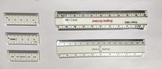 PATWARI SURVEY SCALE/ENGINEERING SCALE/PLOTTING SCALE SET (5 SCALES) BY SUN INSTRUMENTS
