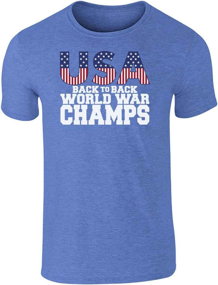 Mens Tshirt Usa Back To Back World War Champs Shirt BACK-TO-BACK