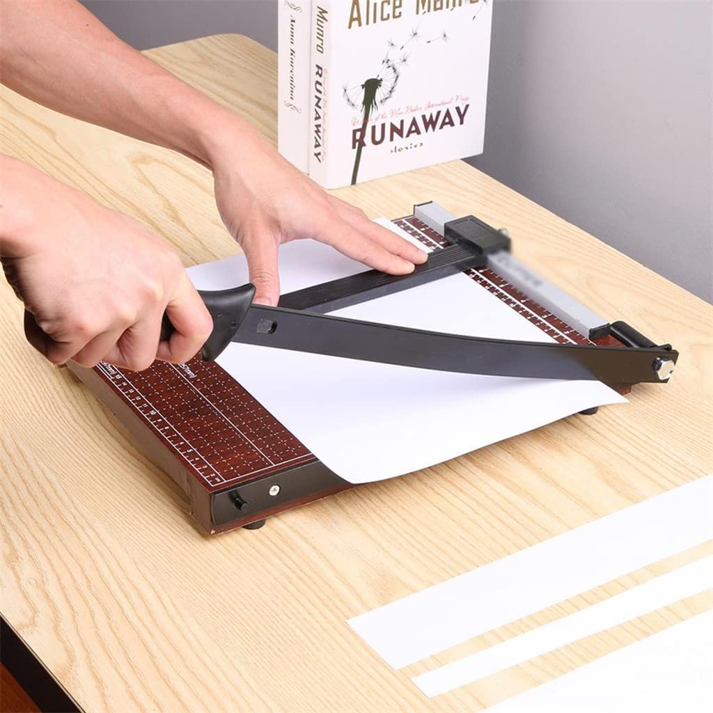 Papierschneider, Hochleistungs-Papier- und Fotoschneider im A4-Format for Zuhause, Büro Schule, braun, 32 x 25 5 cm