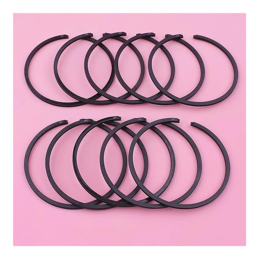Kit di Fasce Elastiche for pistone da 10 Pezzi, Adatto for soffiatore for Motosega 028 029 034 MS191 MS290 BR400 SR400, 46 mm x 1,5 mm.