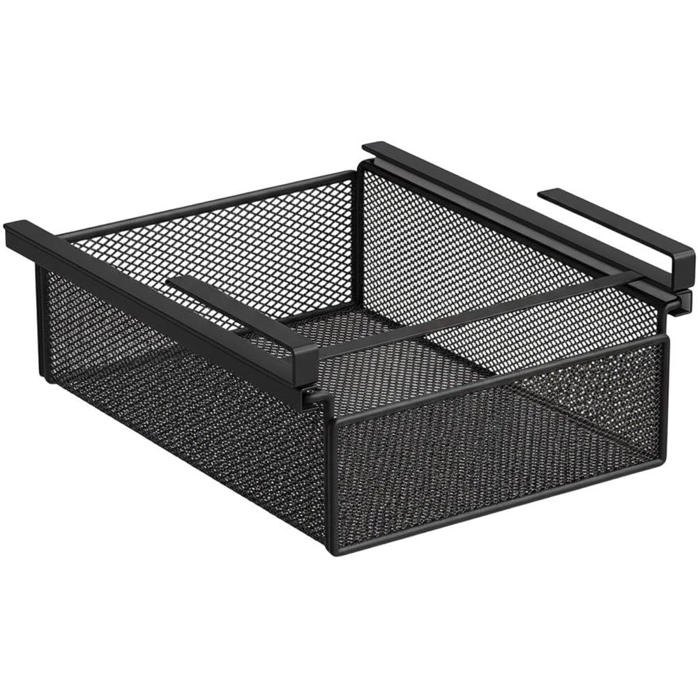Cestino Sottopensile, Organizer Appendere sotto Il Mobile, Cestino Estraibile per Armadio, Cucina, Credenza, Guardaroba