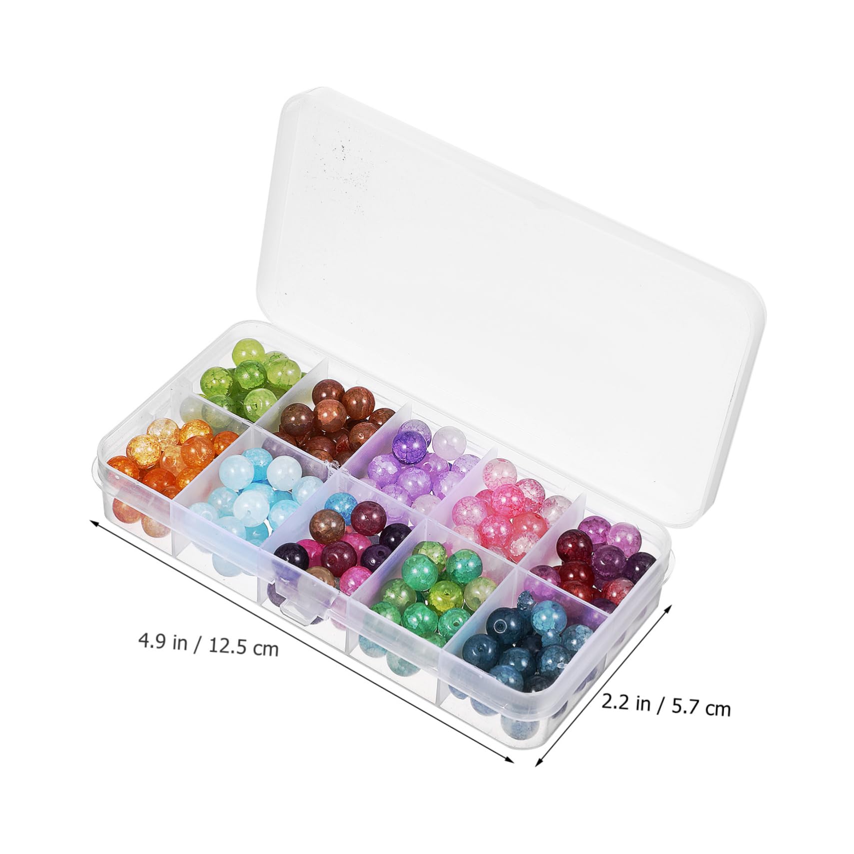 Angoily Abalorios De Vidrio Para Manualidades De Bolas Decorativas De Grietas y Cuerda Para Hacer Collares Pulseras y Pendientes