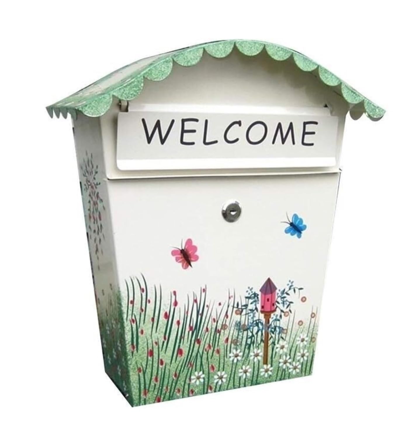 Vintage Letter Box Mailbox Wall Mounted Letter Boxes For Outside Office Supplies Decorative Painted Box Wall-Mounted Mailbox Outdoor Lockable