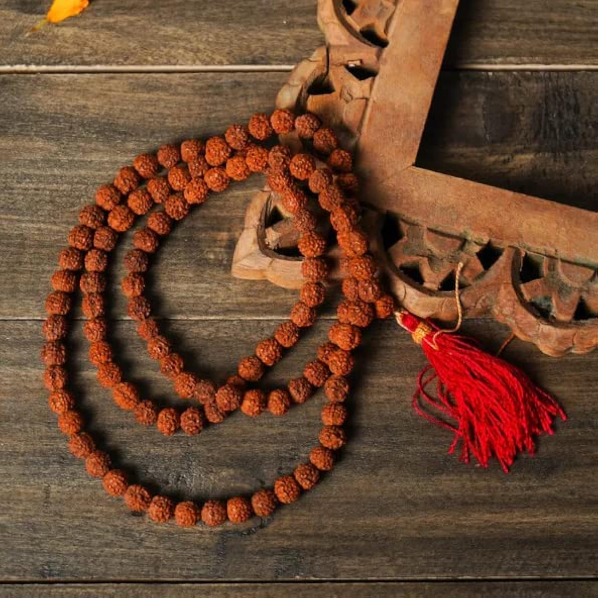5 Mukhi Rudraksha Mala, 108 Beads, Unisex