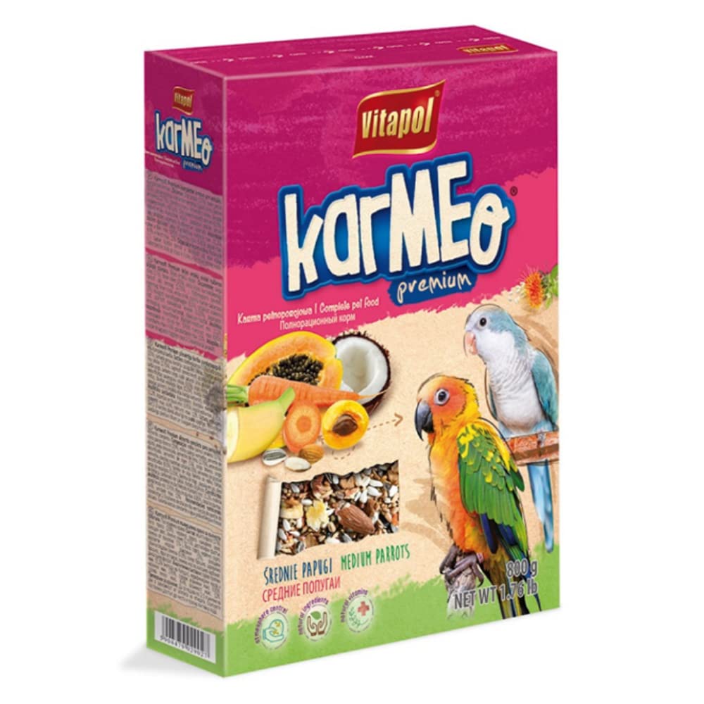 Vitapol Karmeo Premium Food for Medium Parrots 800-gm (B0B2K8KGVQ) Amazon Price History, Amazon Price Tracker