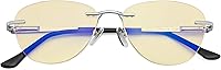 Vista 10 de CessBlu Ladies Cat-eye Blue Light Blocking Glasses Anti Glare UV Rimless Computer Eyeglasses for Women Reading Screen