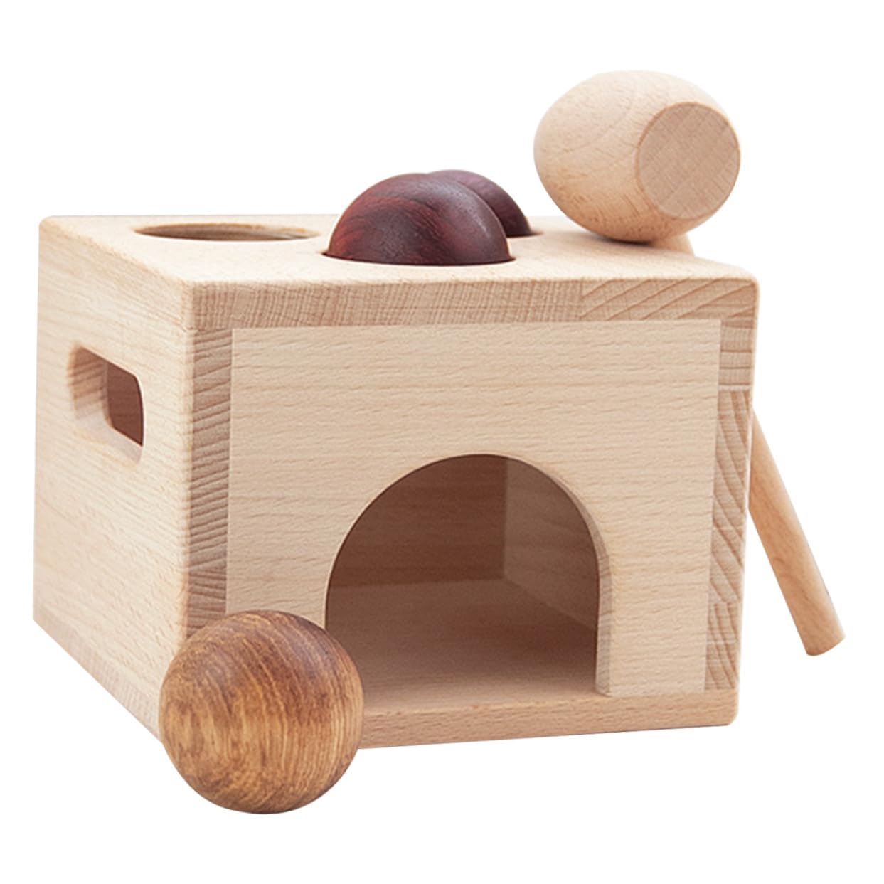VICASKY Giocattolo Caduta di Palline in Legno Educativo per Bambini, Set, Migliora Coordinazione Mano-Occhio, per Giochi di Apprendimento Montessori