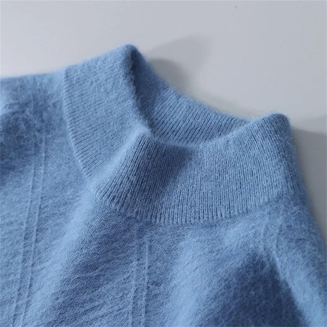 Suéter De Cachemira con Cuello Alto para Hombre Tops De Punto Sólidos