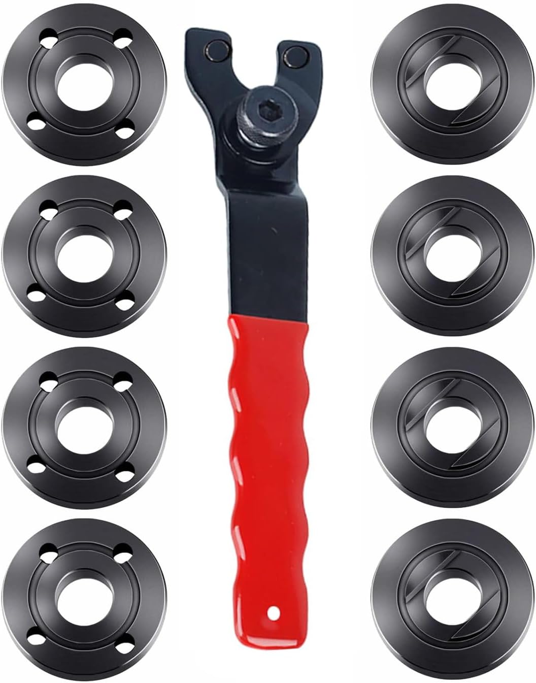 Nasml 8 PCS 5/8"11 Grinder Parts Flange Metal Lock Nut Grinder Flange