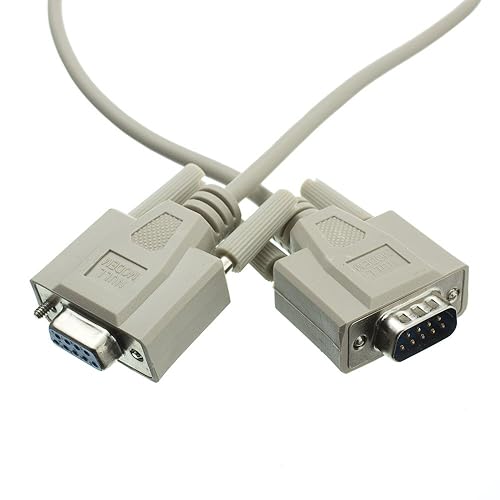 Miniatura 1 de Cable de módem nulo de 6 pies, UL, DB9 macho / DB9 hembra, 8 conductores