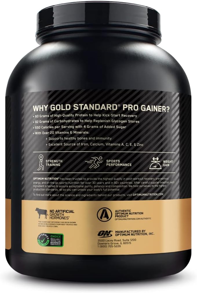 Optimum Nutrition GS Pro Gainers Weight Gainer Protein Powder, Vanilla Custard