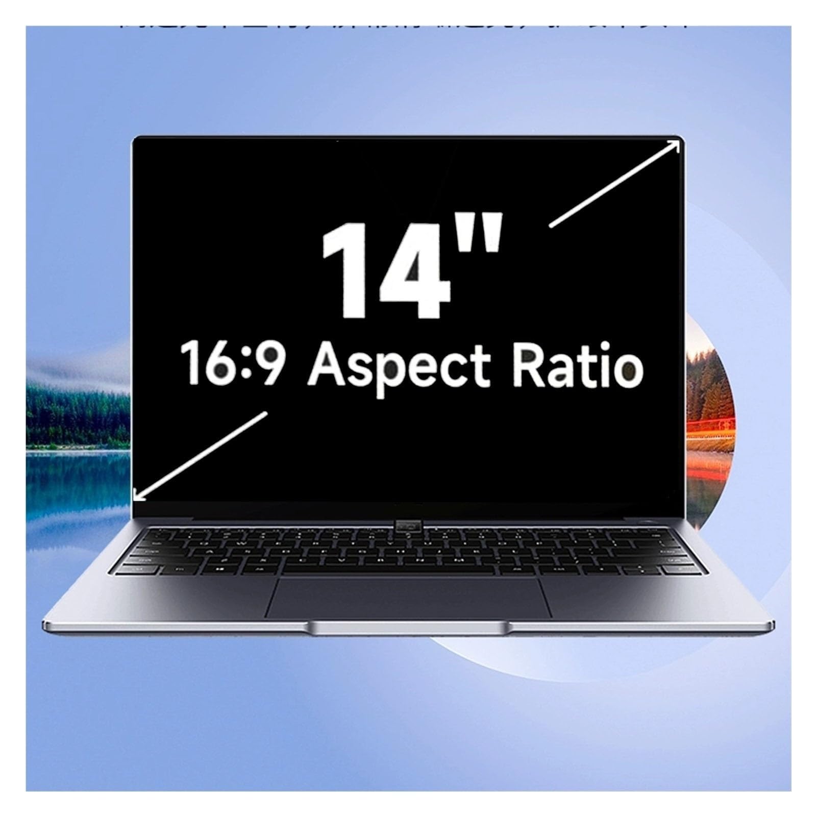 Invisibile Anti-UV Antiriflesso Pellicola Rimovibile Filtro Privacy Schermo Filtro Privacy 14 Pollici Protezione Schermo Antiriflesso Luce Blu(23.8inch/52.7x29.7 cm)