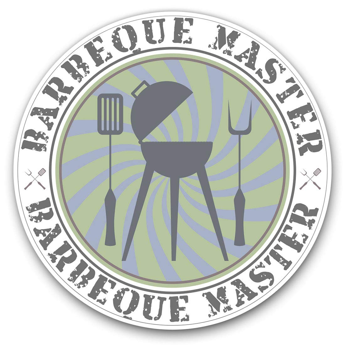 2 x 30cmVinyl Stickers - BBQ Barbeque Master Chef Summer Decals for Car Van Luggage Scrap Book Fridge #5517