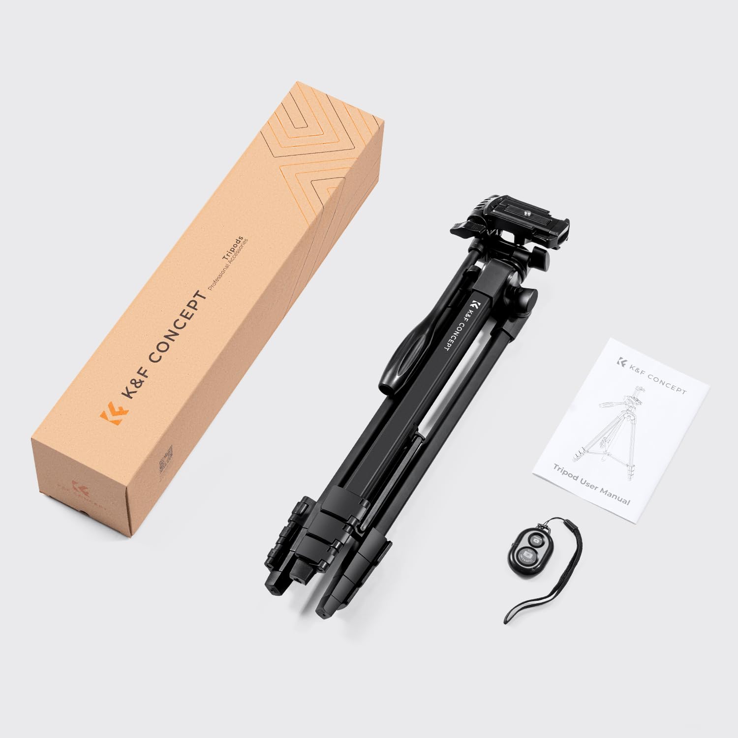 Treppiede Fotocamera e Smartphone 152cm, K&F Concept Treppiedi Leggero da Viaggio con Telecomando Wireless per Canon Nikon Sony iPhone Samsung, Huawei, Xiaomi, Live Stream YouTube Living Vlog