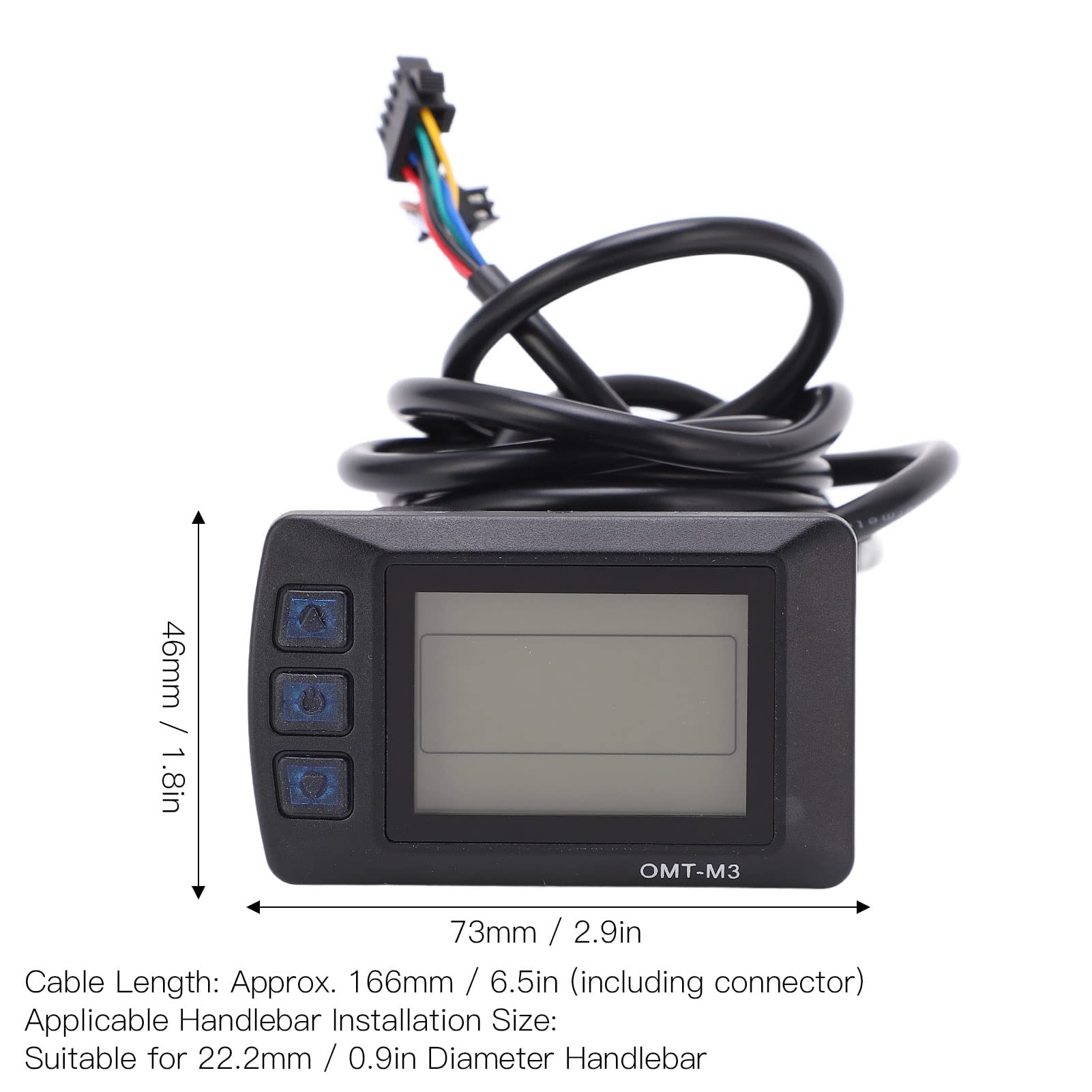 Misuratore di Visualizzazione per Bicicletta Elettrica 36V 48V Pannello di Controllo Display LCD OMT‑M36 Impermeabile Durevole per Bici Elettrica Display Bici Elettrica 36V 5 Pin