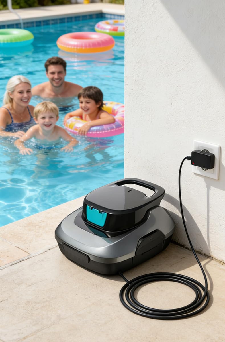 12,6V Ladegerät Kompatibel mit Aiper Scuba SE Poolroboter Poolsauger Akku Poolreiniger Ladekabel 1,8M Netzkabel DC-Adapter