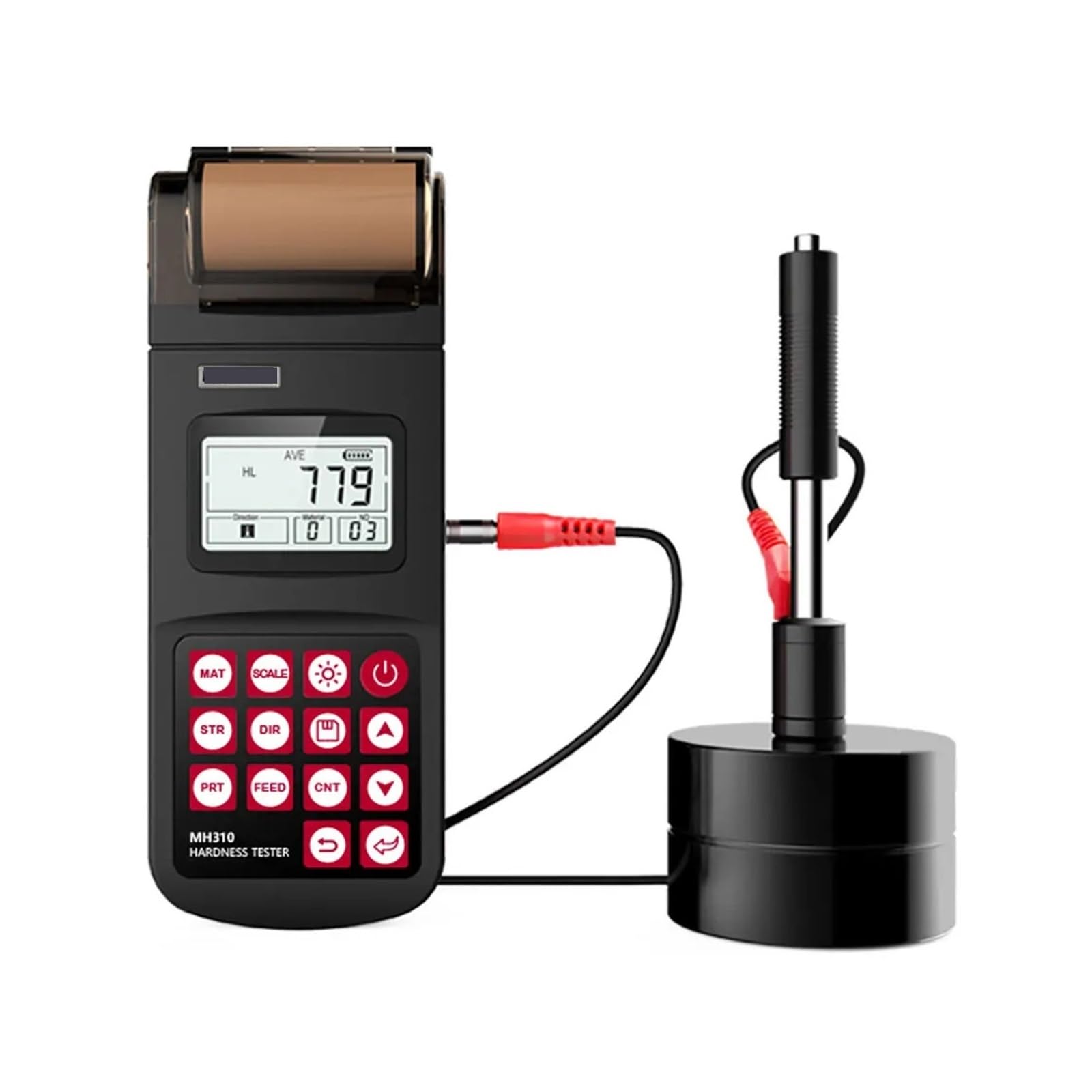 Probador de dureza portátil, MH310, medidor de dureza digital, rango 170~960 HLD, impresora de prueba de dureza