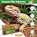 Riare 4 Pack Natural Coconut Chip Substrate for Reptiles- Compressed Coconut Husk Reptiles Bedding, Coco Husk Chip Terrarium Substrate for Snakes, Tortoises, Ball Python, Frogs, Bearded Dragon, Lizard