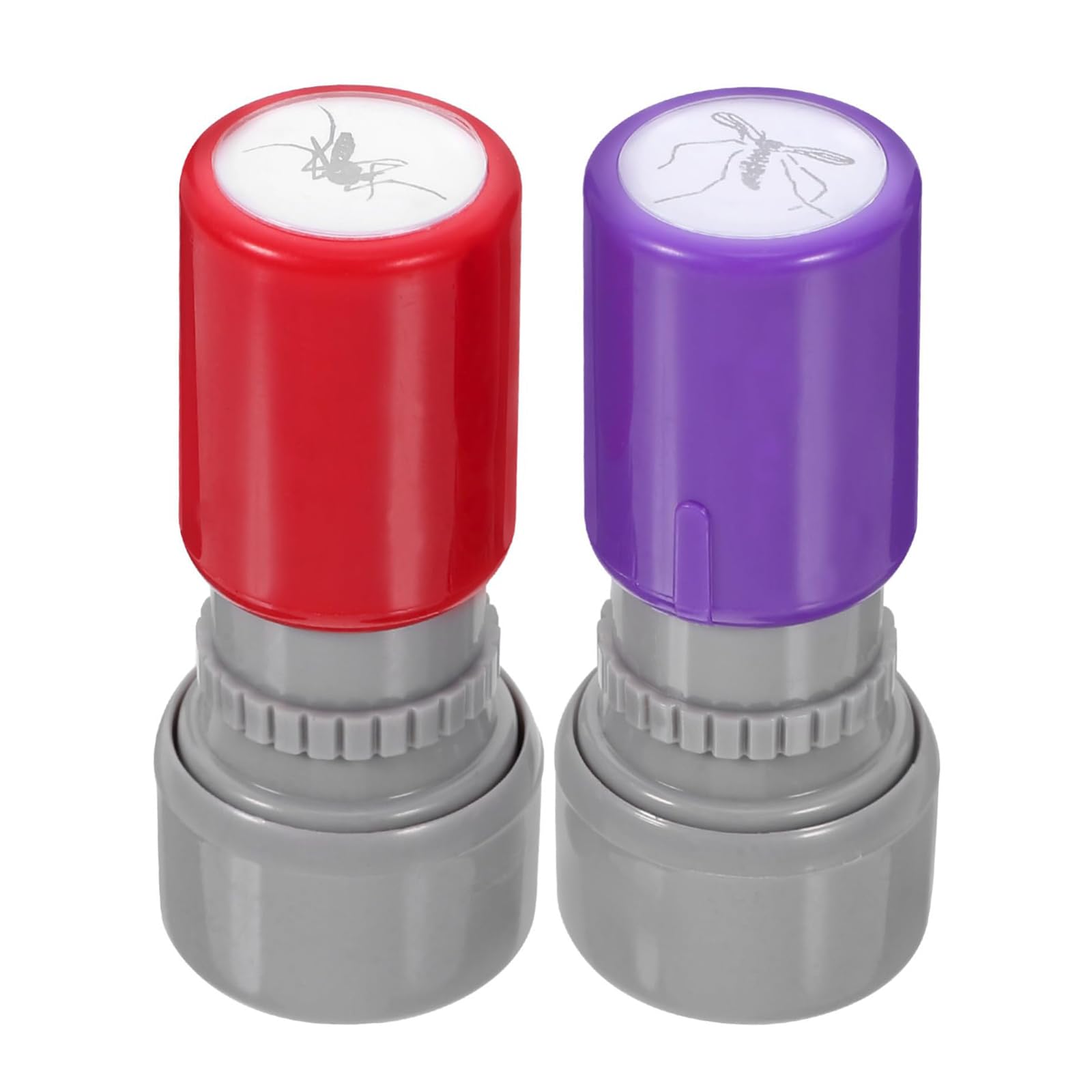 2 Stück Mücken Stempel Kinder Lustige Scherzartikel Für Lehrer Und Freunde Sticker Stempel Alternative Für Aprilscherz Partyspiele Schulbelohnung 2 cm