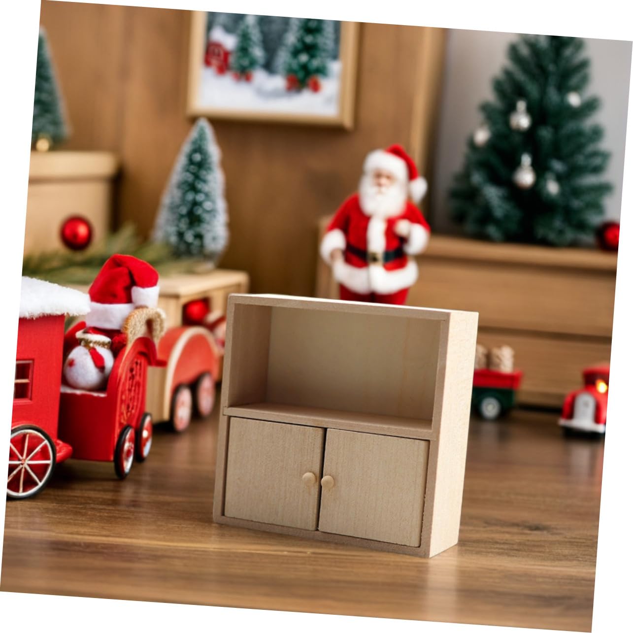 Muebles Miniatura para Casa de Muñecas, 4 Piezas de Madera DIY