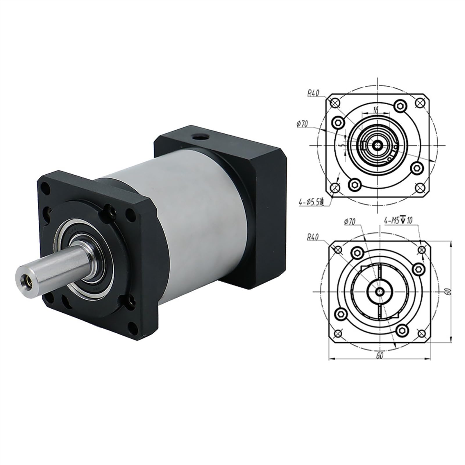 Silnik krokowy Nema 23 24 reduktor planetarny skrzyni biegów 6.35 8 11 14mm stosunek wału wejściowego 3~100:1 dla 200W 400W 60mm serwo Nema23 57mm silnik krokowy(Ratio10,6.35mm input)