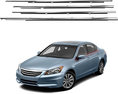 Miniatura 8 de ZONFANT 4 unidades de cinturón de sellado para ventana de puerta exterior de automóvil compatible con Honda Accord 2013-2018, reemplazo