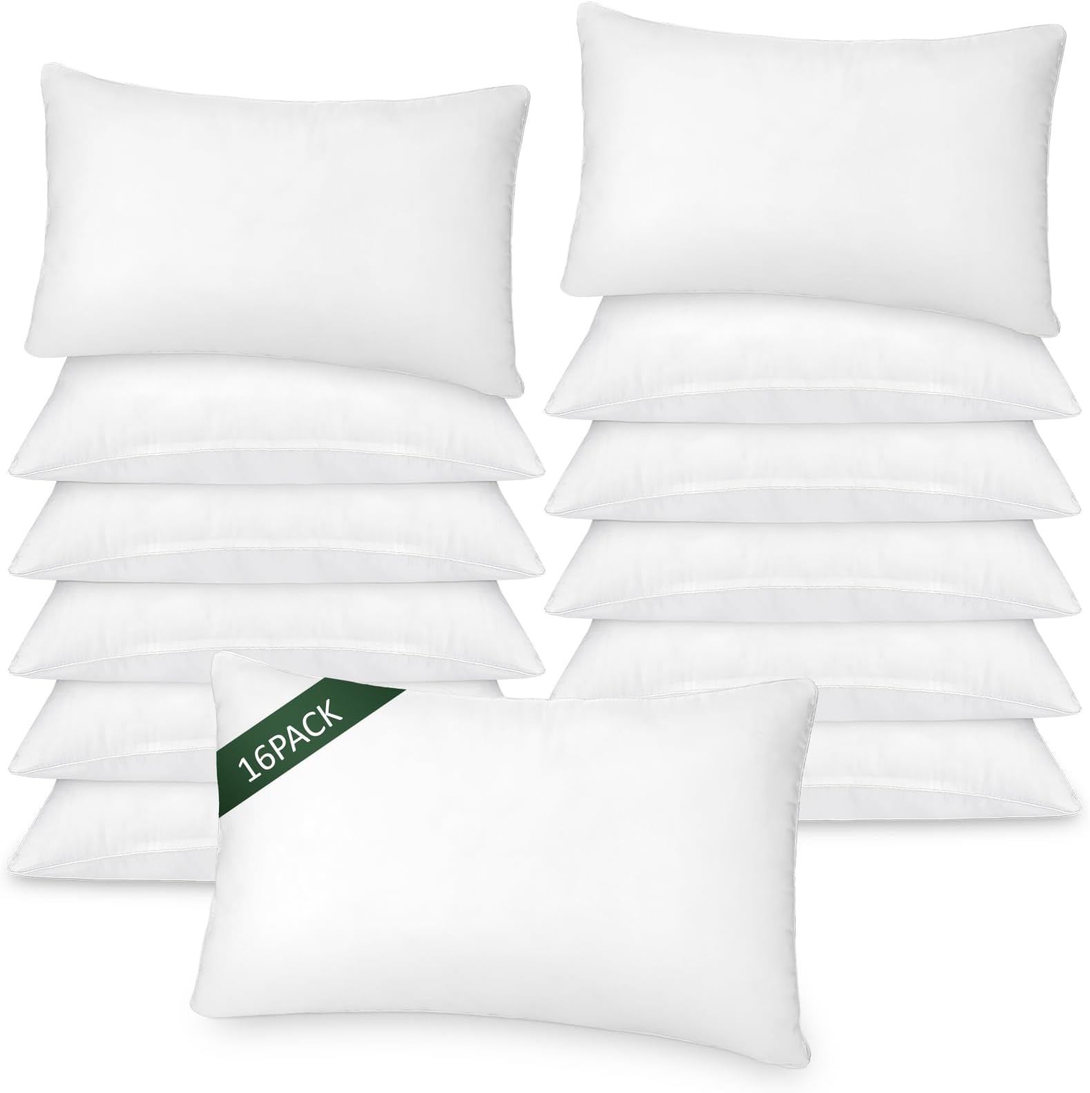 Beeveer 16 Pcs Bed Pillows in Bulk for Sleeping Queen Size Pillows Hotel Bedding