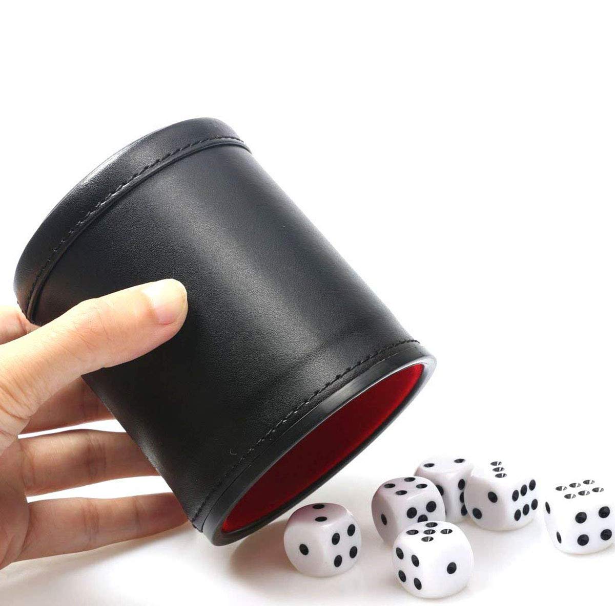 Kniffel Spiel Würfelbecher-Set Aus Leder – 2x Le Produktbild-Vorschau 6