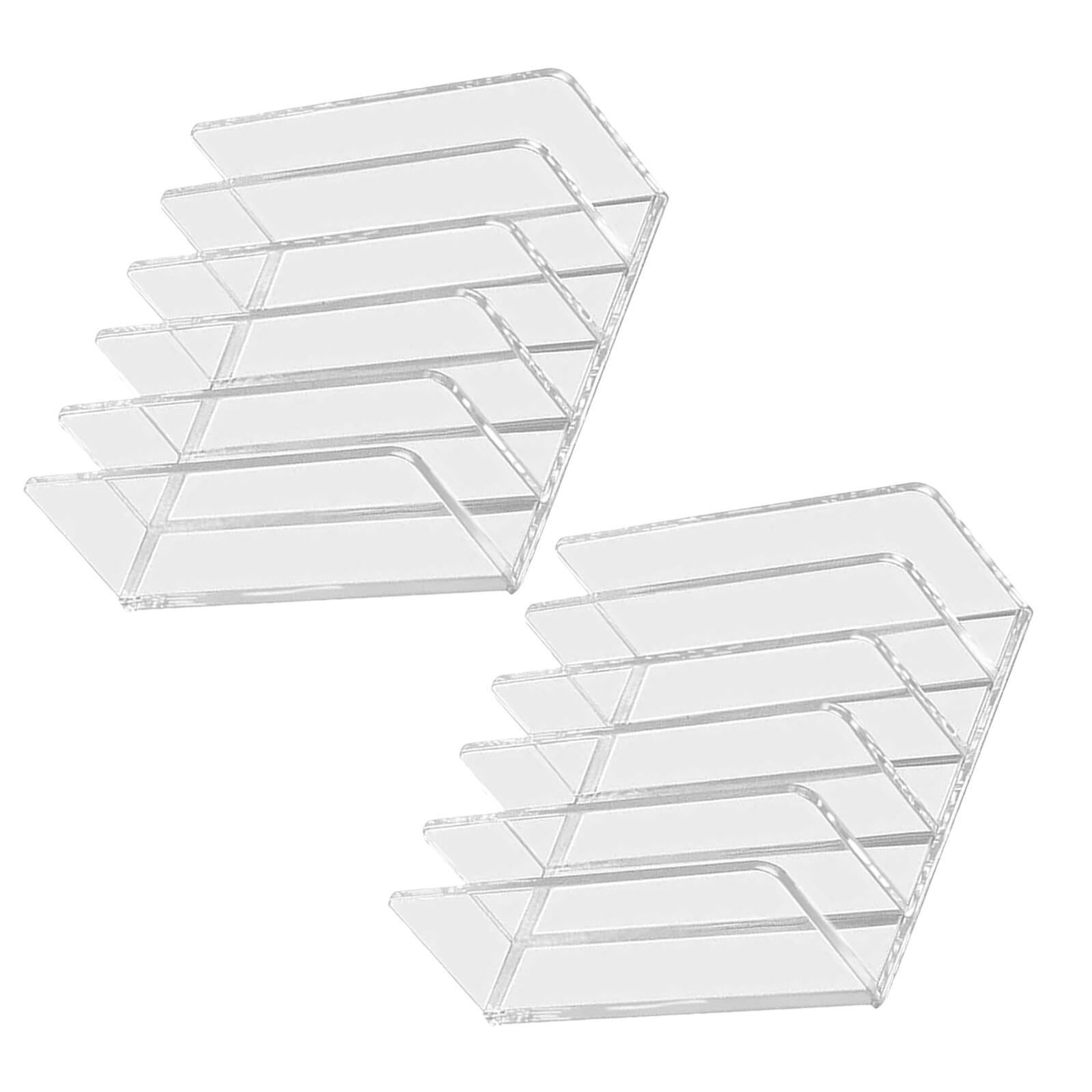 Gadpiparty 2 Sztuki Częściowy Organizer Dokumenty z Akrylu Przegródek Pionowy Stojak Biurko Wielofunkcyjny Sorter Korespondencję Organizer Pliki i Magazyny Solidny i Praktyczny