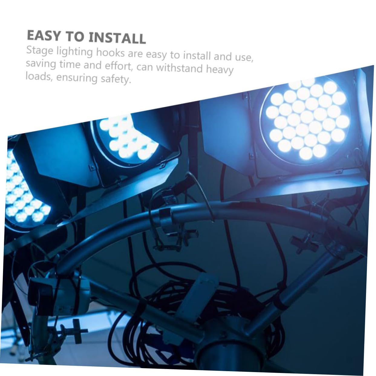 ERINGOGO 4Pcs Heavy Duty Aluminum Stage Light Clamps Reliable Truss Hooks for Moving Head Lamps Suitable for Security Lights Wedding Performance and Party Events