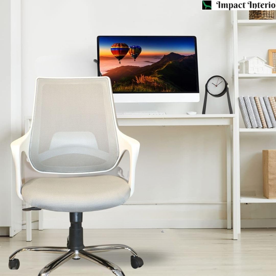 Impact Interio Pears Medium Back Office Chair - White 3