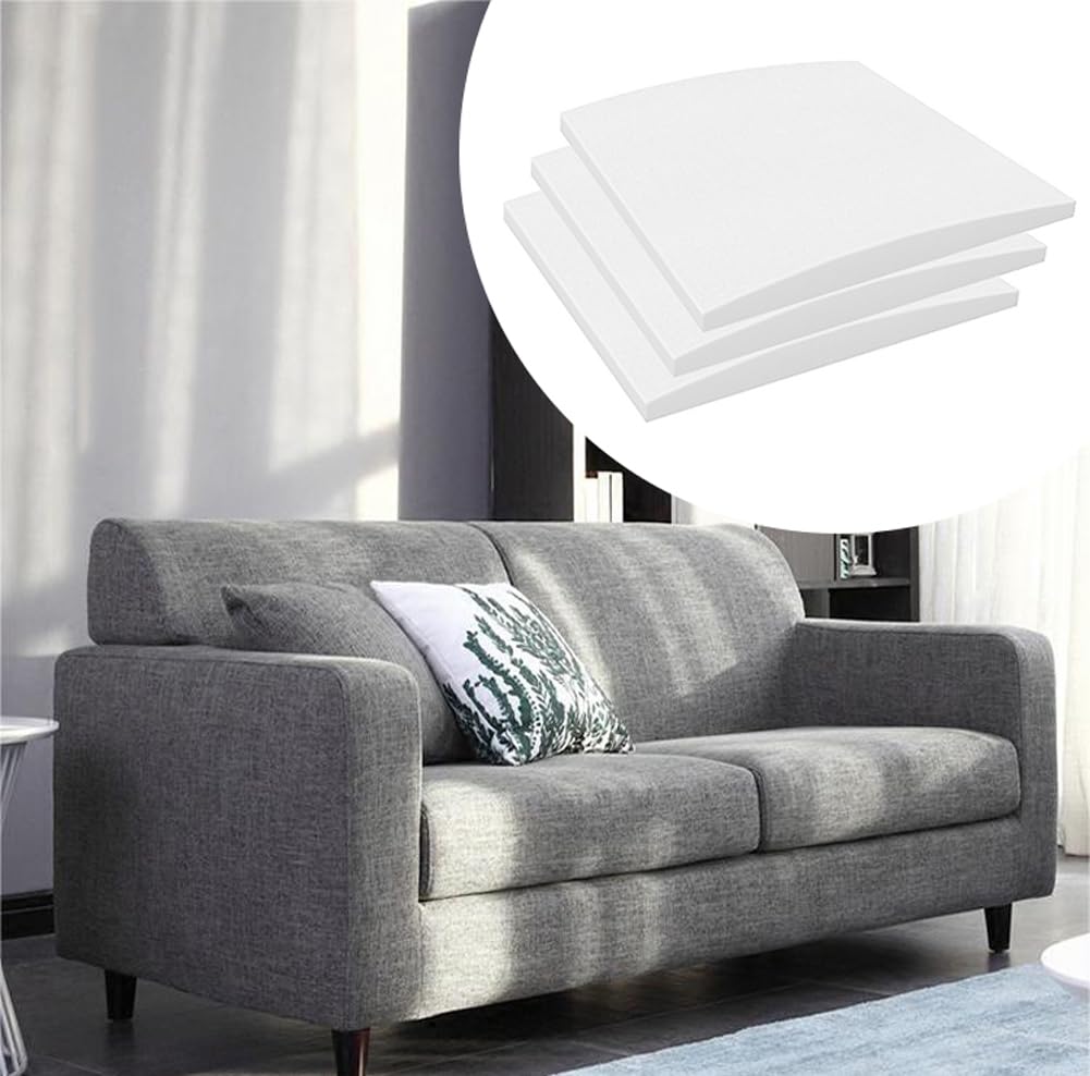 Duscdesp Pannelli di supporto per divano, 50 x 50 cm, cuscino di supporto per divano letto, cuscino per riparazione angolare, divano, letto, divano (nero e 2 pezzi