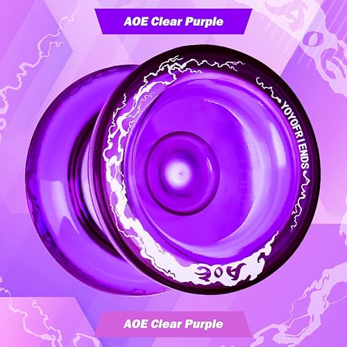 Miniatura 6 de 7YO Yoyo AOE profesional, Yoyo de cristal para niños principiantes, Yoyo de doble propósito con rodamiento Yoyo que no responde para avanzado, truco