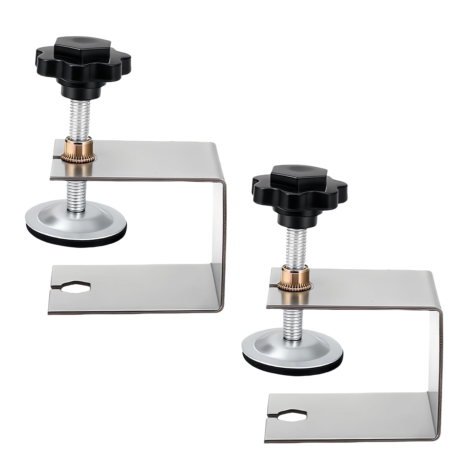 Osniyaw Stainless Steel Adjustable U Shaped Furniture Fixing Clip, Rustproof Mounting Parts For Shelves, Fine Woodworking Projects, Rustproof Joist Clamps