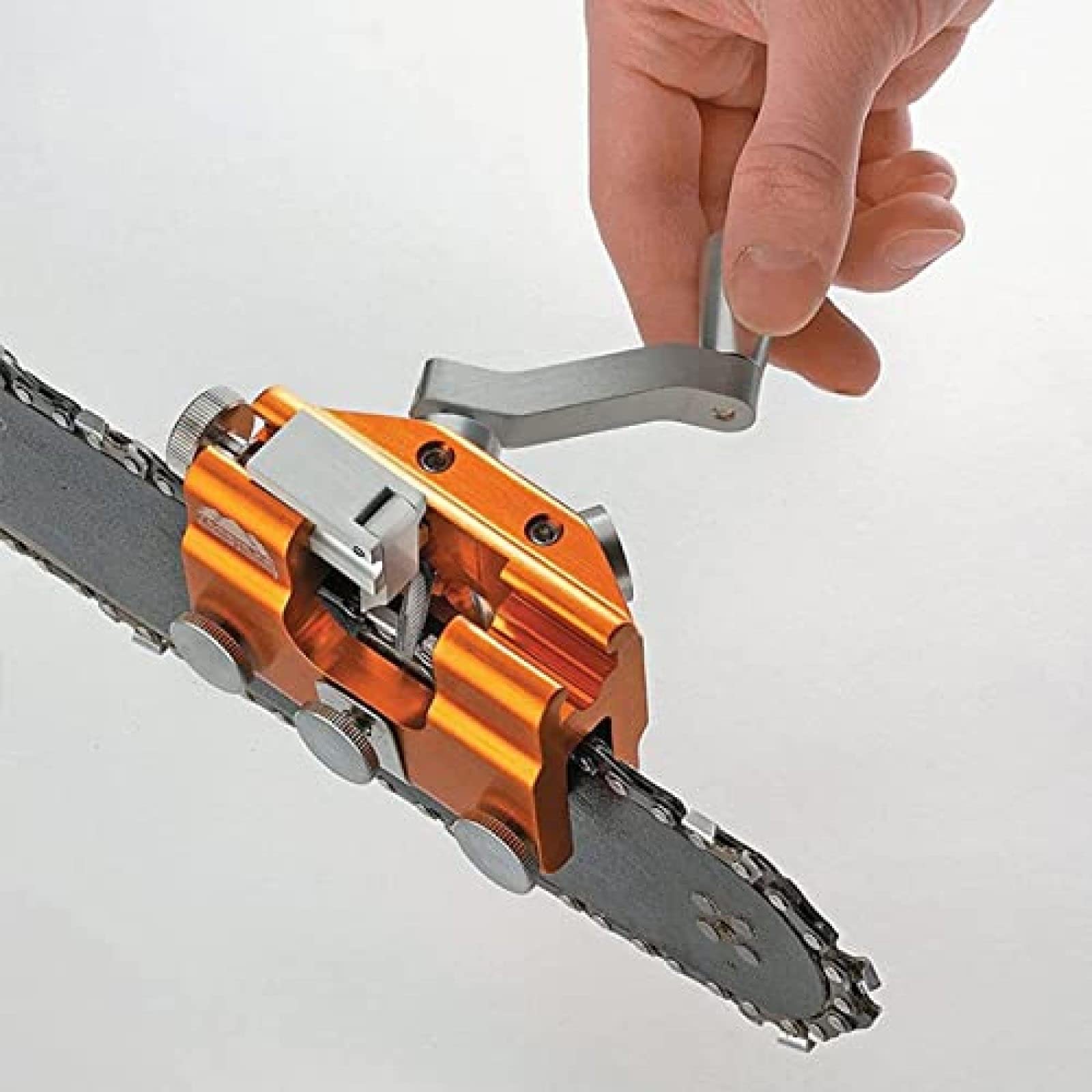 Plantilla portátil para afilar Cadenas de Motosierra, Cadena de manivela, para Todo Tipo de Sierras de Cadena, Sierras eléctricas diseñadas para afilar motosierras