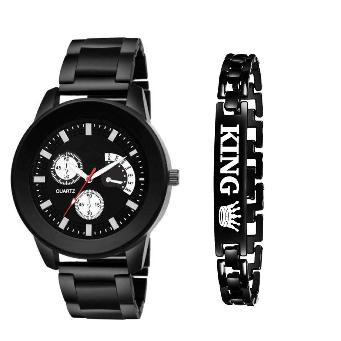 Newman Black Ceramic Watch & Bracelet for Men & Boy (Black) (B08YX8G8GM) Amazon Price History, Amazon Price Tracker
