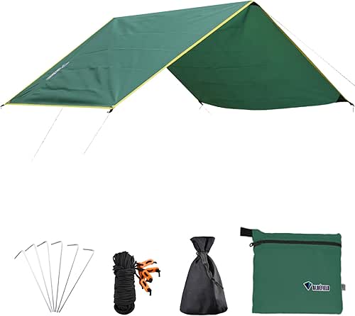 Azarxis Bâche Anti-Pluie Tarp Bivouac Toile de Tente Tapis de