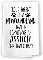 Vista 8 de Honey Dew Gifts, Proud Parent of a French Bulldog That is Sometimes an Asshole, divertidas toallas de cocina para mascotas, absorbente con temática