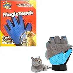 Luva Remove Tira Pelos Nano Magnética Caes Gatos Escova Pente - PLP MANIA