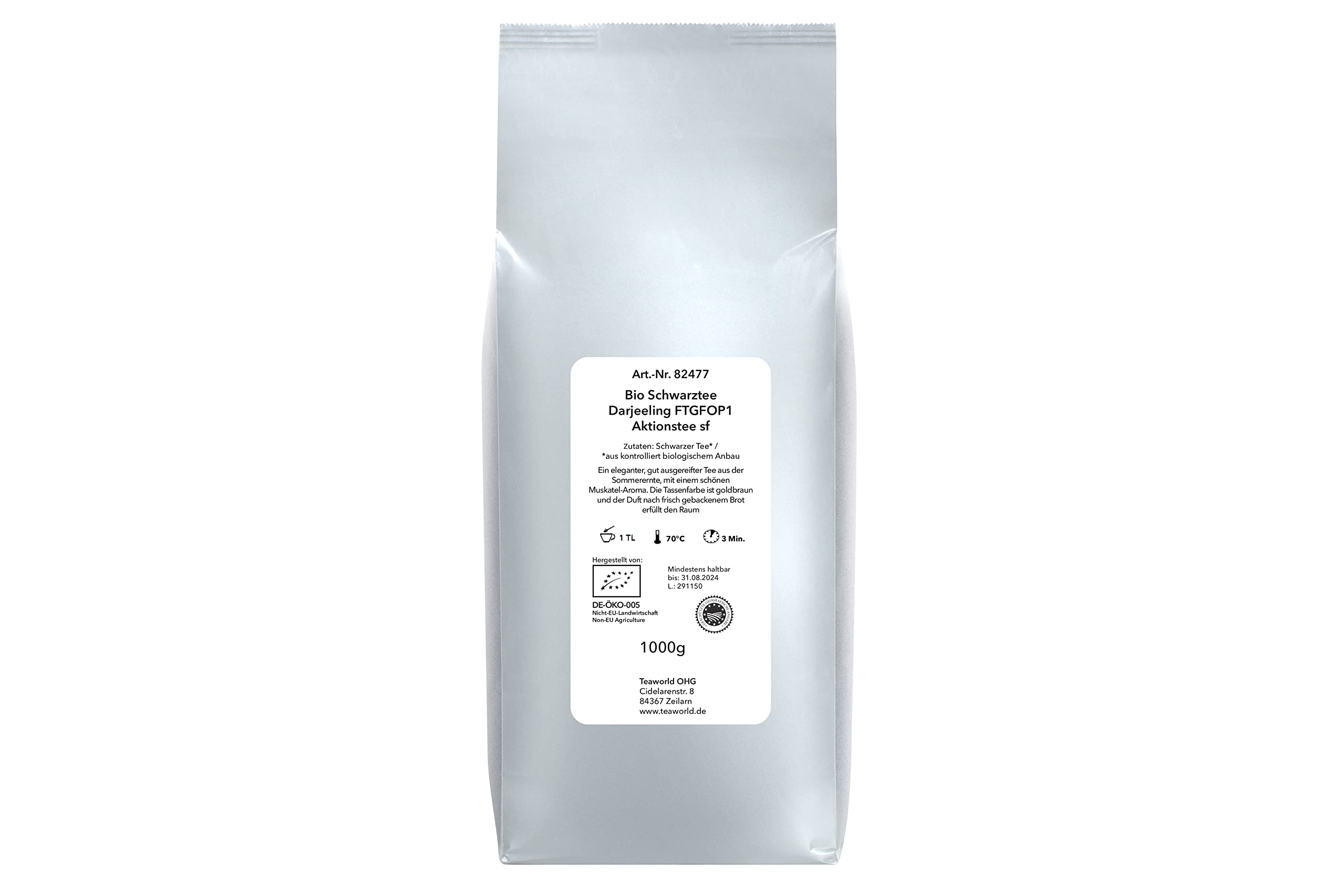 Bio Darjeeling second flush FTGFOP1 im Kilopack 1000g